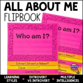 All About Me Activities - Learning Styles, Multiple Intell