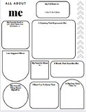 All About Me Activity 100% Customizable Canva Template
