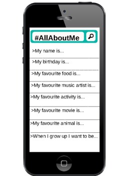 Preview of All About Me Activity (Editable)