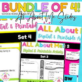 All About Me Activity Back To School Elementary BUNDLE!