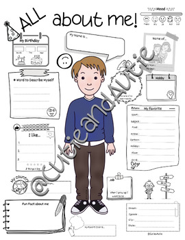 Preview of All About Me Activity | Back to School | Personalized Learning Activity