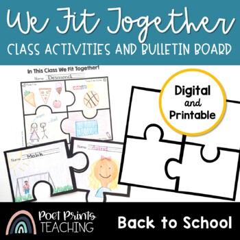 Preview of All About Me Activity | Back to School Puzzle Bulletin Board