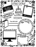 All About Me Activity, Beginning of the Year Activity,  Re