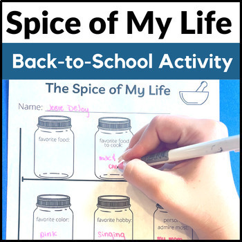 Preview of All About Me Activity Food Themed Activity for Back to School Get to Know You