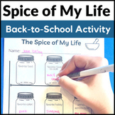 All About Me Activity Food Themed Activity for Back to Sch