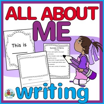 Preview of All About Me Writing Activities and Worksheets with Writing Prompts