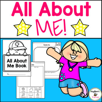 Preview of All About Me Activities for Kindergarten NO PREP