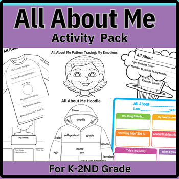 All About Me Activity Pack For K-2ND Grade by Tariq Mehmood | TPT