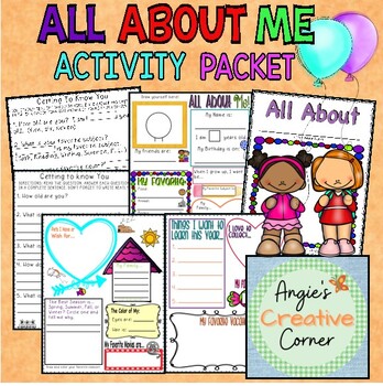 Preview of All About Me Activity Packet