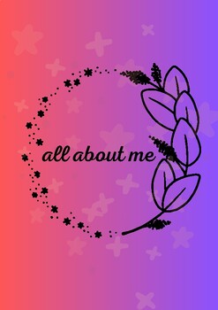 All About Me Activity Worksheet , bach to school.Share Your Unique ...