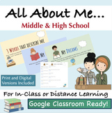 All About Me Activity for Middle & High School | Google Slides & Classroom