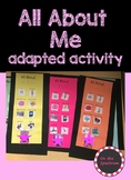 All About Me Adapted Activity