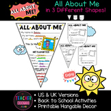 All About Me | All About Me Worksheet | 3 Different Shapes