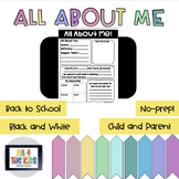 All About Me / All About My Child Handouts - Back to School