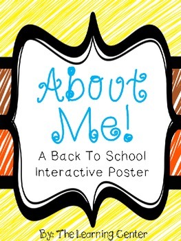 All About Me! An Interactive Poster! by The Learning Center | TPT