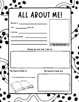 Preview of All About Me! | An activity by The Merry Perry Classroom