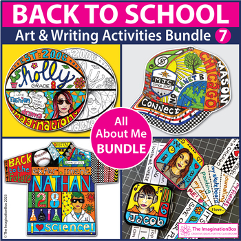 Preview of All About Me Art Activities, Back to School Coloring Pages and Writing Prompts 7