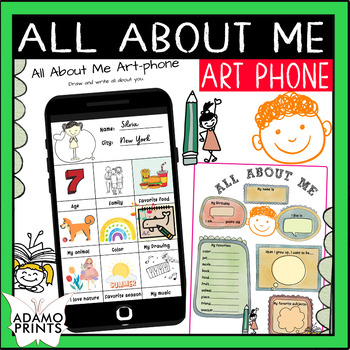 Preview of All About Me Art Phone Get to Know Me Fun Back to School Activity