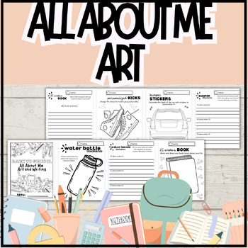 Preview of All About Me Art Printables | Back to School Activities Packet Middle School