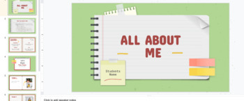 Preview of All About Me Assignment 
