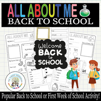 All About Me - BACK TO SCHOOL - All About Me Worksheets First Day/Week ...