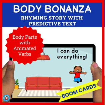 Preview of All About Me BOOM Cards - Body Parts Story for Push-in Circle Time - PreK - K