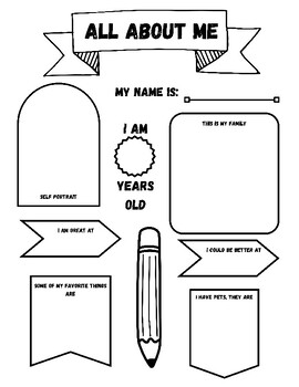 All About Me Back To School Info Sheet by Miras Class | TPT