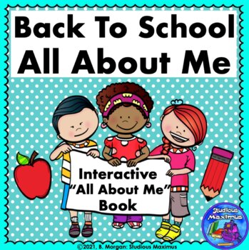 Preview of All About Me - Back To School Interactive Book - Beginning Of The Year
