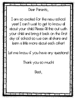 All About Me - Back to School by Busy Little Bees | TpT