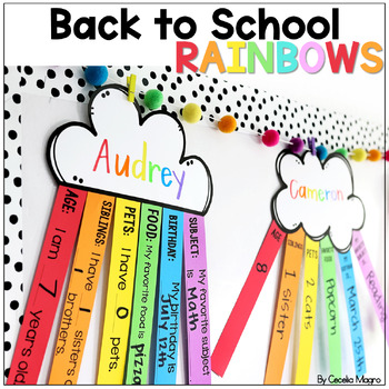 Preview of All About Me Rainbows Back to School Activities