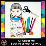 All About Me Back to School Activity | All About Me Craftivity