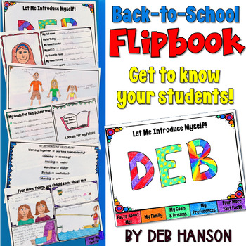 Preview of All About Me Back to School Activity: First Day Getting to Know You Flipbook