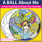 All About Me, Back to School Soccer Ball Art Activity
