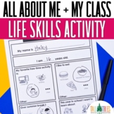 All About Me Back to School Activity for Special Education