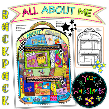 Preview of All about me worksheet backpack