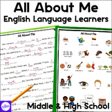 All About Me | Back to School ESL easy writing activities 