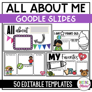 Preview of All About Me , Back to School Google Slides | Templates - Digital Resource