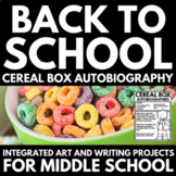All About Me - Back to School - Middle School Autobiographies Cereal Box Project