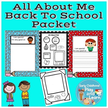 All About Me Back to School Packet by Early Childhood Play and Learn