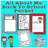 All About Me Back to School Packet