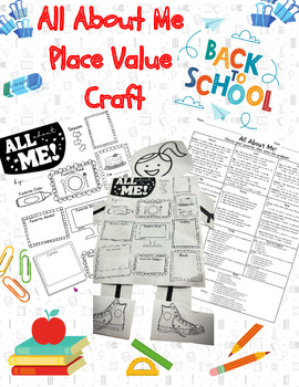 Preview of All About Me- Back to School- Place Value Craft