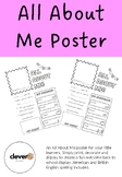 All About Me Back to School Poster