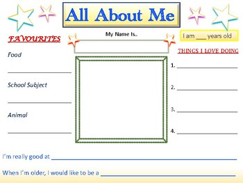 All About Me! (Back to School Posters) by Nettie's Teacher Basket