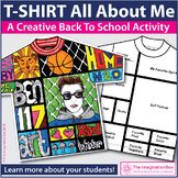 All About Me, Back to School T-Shirt Art, Writing and Goal Setting Activities