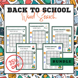 All About Me Back to School Word Search Bundle |  First Da