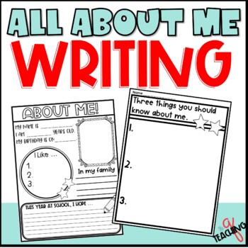 Preview of All About Me Back to School Writing Worksheet 2nd 3rd Grade