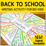 All About Me Back to School Writing Activity and Craft wit