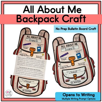 All About Me Backpack Craft / Back to School Craft by loveandlessons