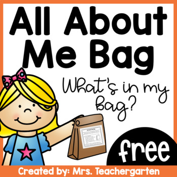 All About Me Bag by Mrs Teachergarten | Teachers Pay Teachers