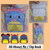 All About Me Bag Flip Book Backpack Craft Back to School W